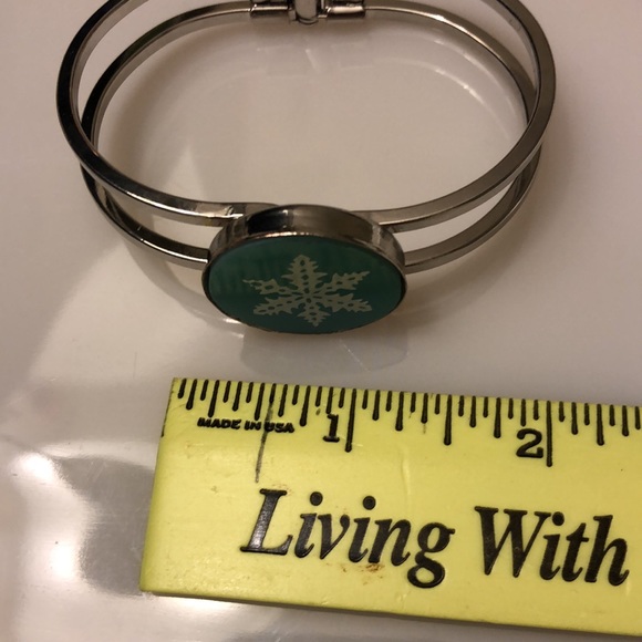 Vintage Pyrex Snowflake handmade vintage bracelet - Picture 4 of 6